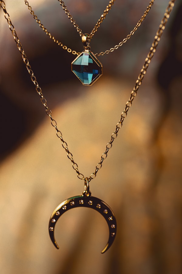 Gold necklace collection
